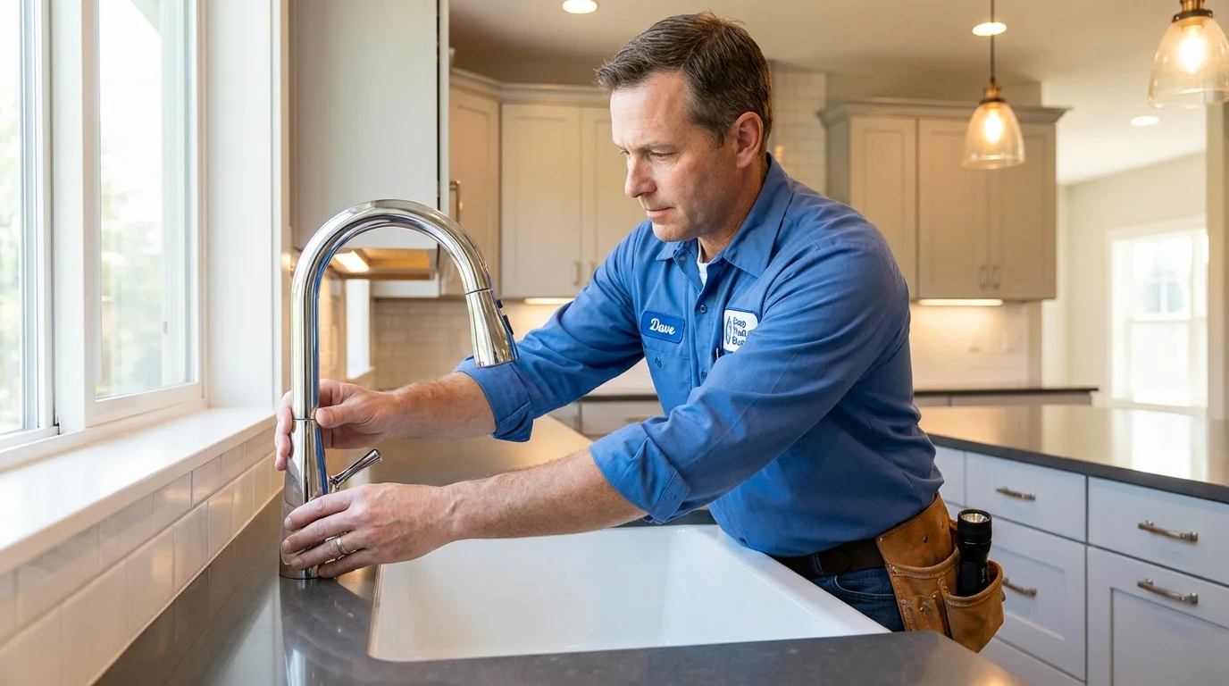 Kitchen faucet installation by Johns Plumbing LLC in Beaumont